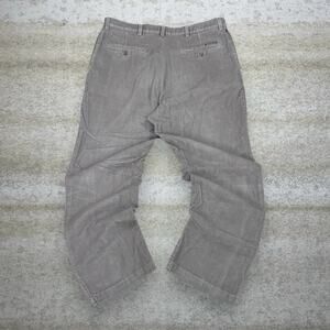 Vintage Y2K Haggar Corduroy Pants 38x30 Baggy Wide Leg Fit Tan Cotton